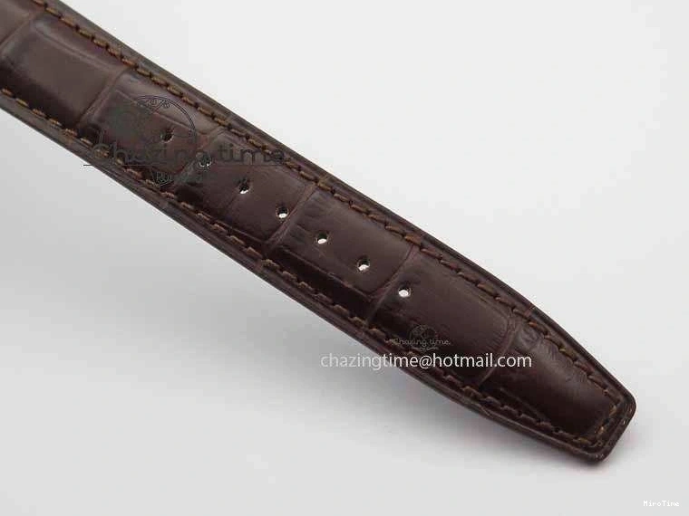 MIROTIME 0312 Unique Portuguese IW3714 Diam ZF V2 1:1 Best Edition Gray Dial On Brown Leather Strap A79350 (Slim Movement) 7250